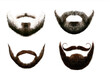 © kang semvak - A collection of four distinct men's facial hair styles, including various beards and mustaches, isolated on a white background.