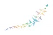 © Tatyana - Flock of birds flying upward in a colorful watercolor style  environmental report chart
