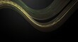 © Biggy - Abstract Curved Lines in Gold on Black Background for Modern Artistic Designs and Concepts