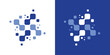 ©  Jagat_Aji - A modern dual-meaning logo combining a medical plus with digital connection lines, symbolizing smart healthcare, connectivity, and innovative medical technology.
