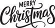 © Junaid - Merry Christmas Black Calligraphy Text | Holiday Greeting for Cards and Marketing