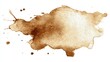 © Newleks - Abstract watercolor coffee stain creating a textured brown splash design, messy liquid drink spill, aged paper effect, painting background or accidental splatter element