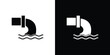 © Hunt - Waste water icons symbols in flat style.
