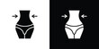 © Hunt - Weight loss icons symbols in flat style.