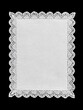 © MakeStories.com - White lace edge paper rectangle on black background