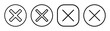 © PURE VECTOR WORK - Graphic design elements four x in ovals shapes vector illustration art design and symbol template