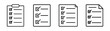 © PURE VECTOR WORK - Checklist vector icon set, to do list, task list, survey form, clipboard, planning, report, form
