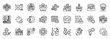 © Uniconlabs - facility management icon set collection in outline style. icon pack contain building, maintenance, asset, service, operation, security, cleaning, utility, space, energy icon