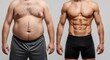© RICKY - Before and After Body Transformation - From Overweight to Muscular Physique.