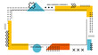© bahtiarmaulana - Memphis frame border for adding a pop of color and geometric flair to design projects like flyers, posters, social media graphics.