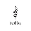 © Sabri  Hadi - This image shows elegant Arabic-style calligraphy forming a stylized design above the name “Rofiq,” combining curves, balance, and artistic flow.