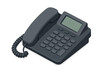 © Mark - Modern dark gray corded desk phone with display screen and numeric keypad