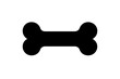 © Mark - Minimalist black silhouette icon of a dog bone treat or chew toy for pets