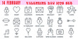 © Vectors Collection - Valentine's Day Icon Set: A captivating illustration featuring a series of meticulously crafted icons, each a symbol of love, romance, and the spirit of Valentine's Day.