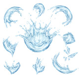 Dynamic Water Splash Elements Illustration
