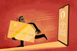 © Westend61 - Thief stealing credit card details through online hacking illustration