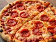 © Chalermrach - Pepperoni pizza with crispy edges and melted cheese, a popular and satisfying choice,  cheese,  crispy