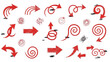 © Stock Image Paradise - A diverse collection of hand-drawn red sketchy arrows showing various directions