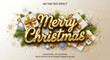 © Suresh Patel  - Merry christmas text, rose gold color style editable text effect