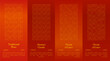 © Takoyaki Shop - Asian seamless pattern collection in red and gold oriental style. Seamless red and gold geometric waves, clouds, and circular motifs for lunar celebration and luxury oriental background design