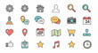 © laila - Set of flat icons for web design and user interface elements, including navigation, communication, and general utilities