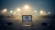 © KHARISMA - Restricted Area Revealed In Foggy Evening With Streetlights Illuminating The Atmosphere