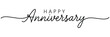 © MstShikha - Happy anniversary elegant script and sans-serif typography design.