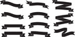 © Tawsif - Classic Black Ribbon Banners Vector Set: Elegant Scrolls, Vintage Labels, Title Frames, and Decorative Tags Collection.