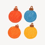 Colorful festive holiday ornaments