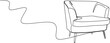 © Rizky - Continuous line drawing. Classic armchair. Vector illustration.