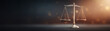 © Anatthaphon - Dramatic metal scale of justice representing law and legal court judgment. symbol of balance, equality, and fairness with glowing background