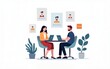 © car - Meeting bundle icons concept illustration, collection of male and female business people scenes in the meeting bundle icons scene. mega set flat vector modern illustration. High quality