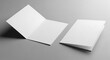 © Dekio - Two blank white greeting cards on a gray background.