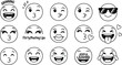 © Graphic Plenty - Hand drawn emoji collection with various expressions and emotions