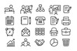 © Bambang - Collection of office object icons, outline version