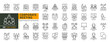 © ad.icons - Minimalist Corporate Meeting line icons set with editable stroke, featuring Business, team, virtual, video conference, board meeting, group discussion, brainstrming session. thin linear illustration.