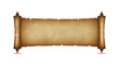 © Faaah - Ancient scroll parchment paper banner empty mockup with wooden handles on transparent background old papyrus message vintage blank template