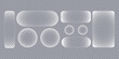 © Nafish - Collection of liquid glass button interface translucent rounded shapes with subtle light effects on a transparent background