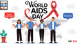 © Visionary Stock - World AIDS Day Awareness Banner – December 1st Global Health & Solidarity Vector Illustration.