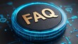 © Ahsan - Find answers fast with this eye-catching FAQ button, ideal for tech companies, online support, and modern web design, helping users quickly resolve issues and improve customer satisfaction