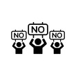 © Myvector - Popular manifestation with signboards - Vector web icon