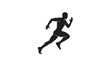 © Png Art - Silhouette of a running man vector illustration of a sprinter isolated on white background for sports and fitness concepts
