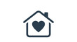© markusmiller - Minimalistic house icon with heart for home and love concepts