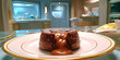 © Rachakrit - Molten chocolate lava cake dessert plated dessert chocolate caramel sauce gourmet