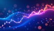 © Suparto - Abstract digital technology background illustrating global business investment trading trends with bright pink and blue light
