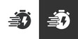 © Abbasy  Kautsar - Efficient Charging Time icon. Solid glyph series icon