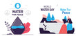 © abid - World Water Day: A visual depiction of World Water Day, centered around the theme Water for Peace, with emphasis on the crucial role of water in fostering harmony and understanding among people.