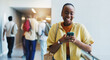© DavidsPrime/peopleimages.com - University, student and happy woman with smartphone, internet and email for test results. Funny, college and person with cellphone, typing and app for scholarship, social media or higher education