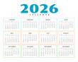 © starlineart - editable 2026 annual desk calendar template design