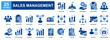© Ali - Sales Management icon set collection. Containing design Sales Agent, Achievement, Sales Planning, Sales Report, Target Profit